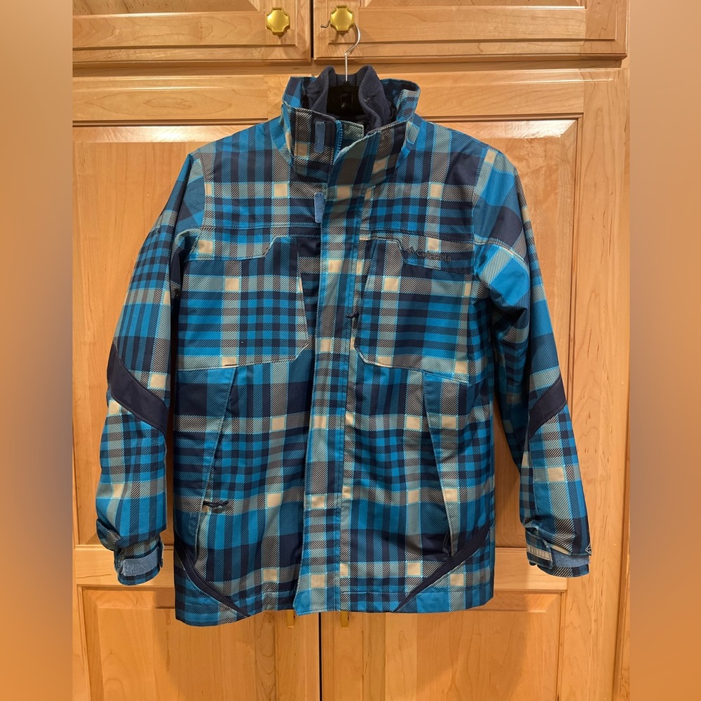 Columbia 2-in-1 Coat, Fleece Jacket, Boys M, Detachable hood
